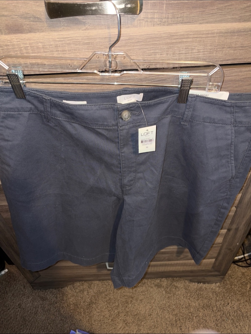 LOFT Navy Blue Bermuda Shorts